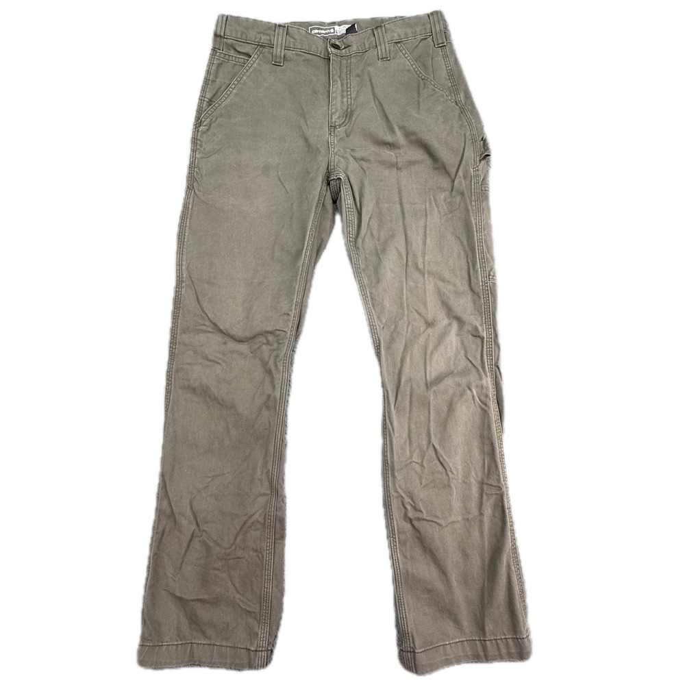 Carhartt Carpenter Pants Mens 32x32 Brown Relaxed Fit B324 DFE Utility Workwear